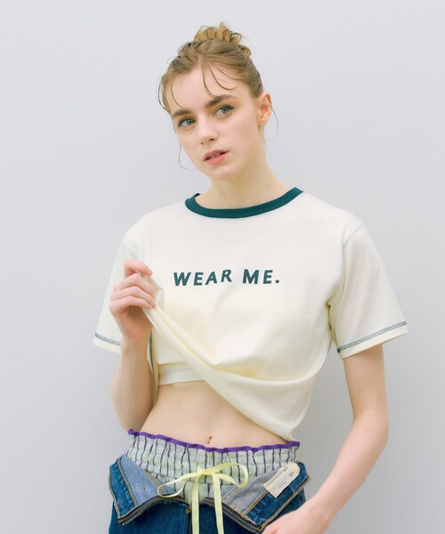 THE GOODLAND MARKET（ザグッドランドマーケット）の「ザ グッドランド マーケット　BOX RINGER  TEE（Tシャツ/カットソー・レディース・WH×GR/YE×BR/BL×LGR・1/2）」の5枚目の写真