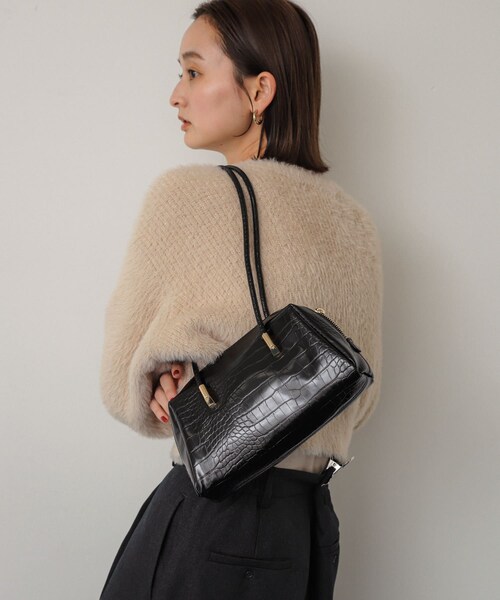 SENSE OF PLACE by URBAN RESEARCH（センスオブプレイスバイアーバンリサーチ）の「クロコライクスクエアバッグ（ハンドバッグ・レディース・BLACK/BROWN/ORANGE・one）」の8枚目の写真