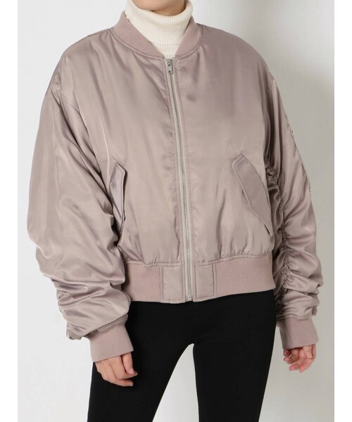 MERCURYDUO（マーキュリーデュオ）の「中綿サイドスリットミリタリーブルゾン（ブルゾン・レディース・アイボリー/ピンク・F）」の17枚目の写真