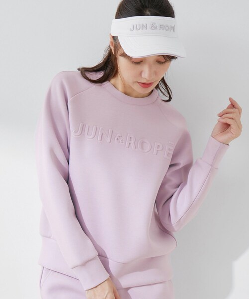 ROPE'（ロペ）の「ダンボールニットエンボスロゴ長袖プルオーバー（スウェット・レディース・グレー/ネイビー/ラベンダー・L/M/S）」の19枚目の写真