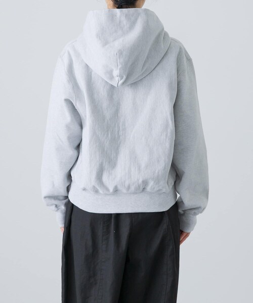 かぐれ(カグレ)の「blurhmsROOTSTOCK THIN-SWEAT HOODIE ZIP(パーカー・レディース・H White/DarkNavy/H Beige・0)」の5枚目の写真
