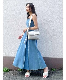 EMODA | サイドベルトデニムワンピース(ワンピース)