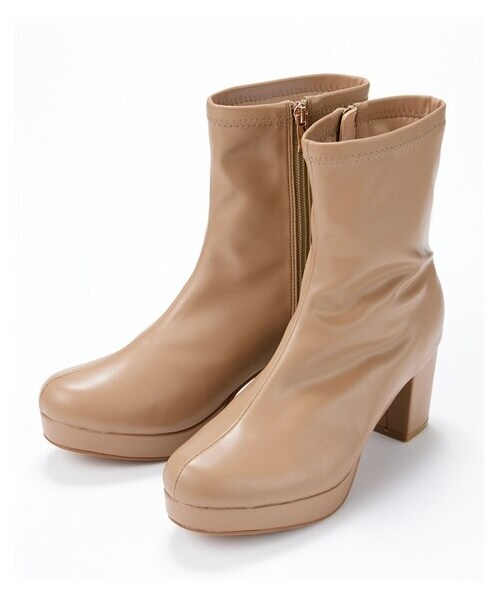 nissen（ニッセン）の「【ゆったり幅広】ストーム付ストレッチショートブーツ（低反発中敷）（ワイズ４Ｅ）（ブーツ・メンズ・黒/アイボリー/グレージュ・M=23.0~23.5cm/4E/L=24.0~24.5cm/4E/LL=25.0~25.5cm/4E/3L=26.0~26.5cm/4E）」の10枚目の写真