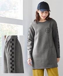 nissen | 大きいサイズ 選べるあたたか裏起毛プリントチュニック(スウェット)