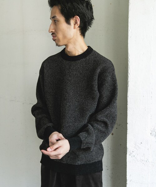 URBAN RESEARCH DOORS(アーバンリサーチドアーズ)の「ジャガードモールニットプルオーバー(ニット/セーター・メンズ・GREIGE/BLUE/OLIVEBROWN/BLACK・M/L)」の9枚目の写真