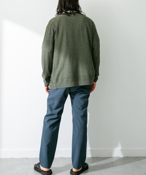 URBAN RESEARCH Sonny Label（アーバンリサーチサニーレーベル）の「『洗濯可』リネン混Vネックニットカーディガン（カーディガン/ボレロ・メンズ・オレンジ/オフ/グリーン/ネイビー・M/L）」の19枚目の写真