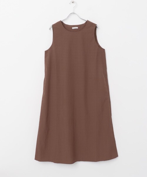 ITEMS URBANRESEARCH（アイテムズ アーバンリサーチ）の「サッカーノースリーブワンピース（ワンピース・レディース・CHK/BLK/BRN・FREE）」の18枚目の写真