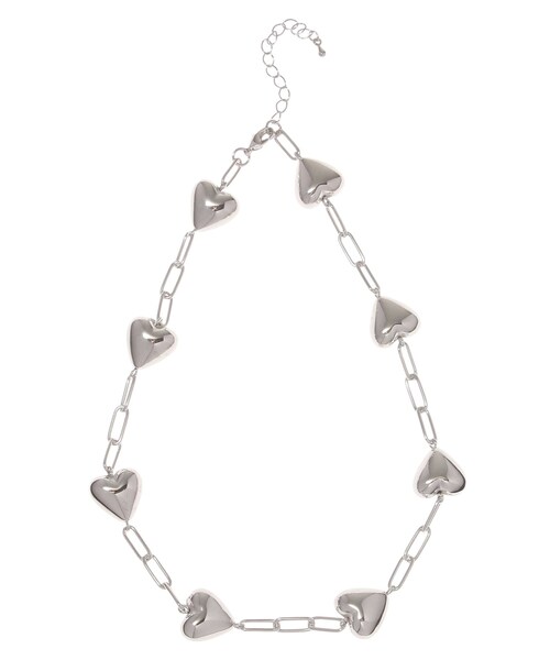 EVRIS（エヴリス）の「HEART MOTIF CHAINネックレス（ネックレス・レディース・シルバー/ゴールド・F）」の2枚目の写真
