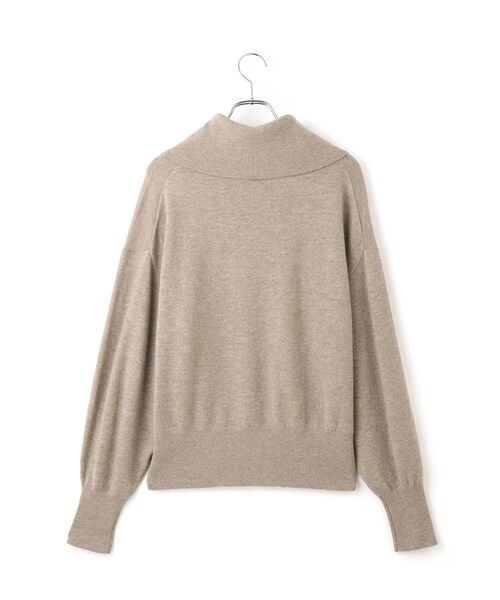 ADAM ET ROPE'(アダムエロペ)の「カシミア混ZIPタートルネックプルオーバー(ニット/セーター・レディース・グレー/ベージュ・F)」の19枚目の写真