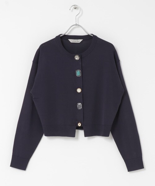 URBAN RESEARCH ROSSO（アーバンリサーチロッソ）の「Torrazzo Donna　BIJOU CARDIGAN（カーディガン/ボレロ・レディース・NAVY/WHITE・Free）」の11枚目の写真