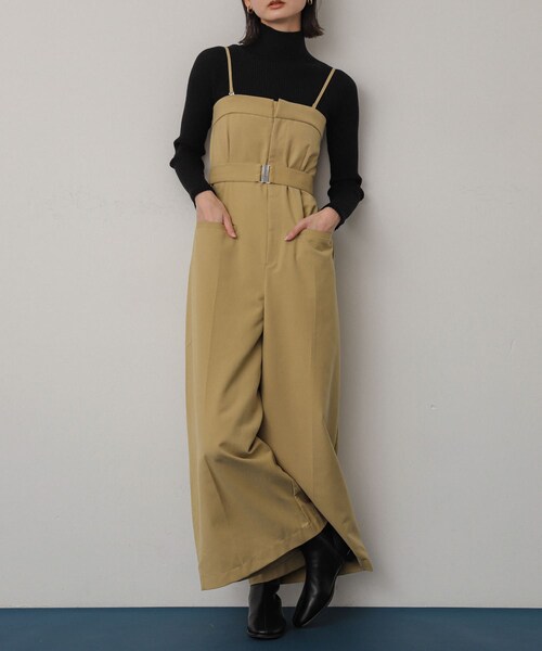 SENSE OF PLACE by URBAN RESEARCH（センスオブプレイスバイアーバンリサーチ）の「ベアオールインワン（サロペット/オーバーオール・レディース・BLACK/GRAY/BEIGE・S/M）」の3枚目の写真