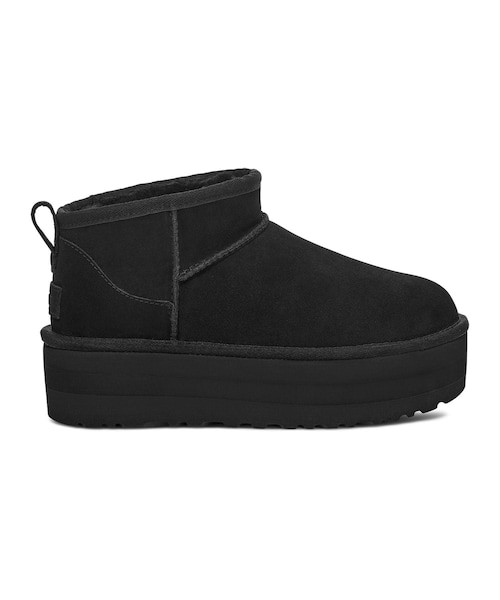 ADAM ET ROPE'(アダムエロペ)の「【UGG(アグ)】W CLASSIC ULTRA MINI PLATFORM(ブーツ・レディース・ブラック/チャコール/キャメル・23/24/25)」の1枚目の写真