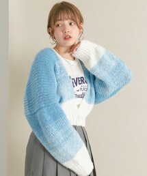 KBF（ケイビーエフ）の「『WEB/一部店舗限定』グラデーションショートカーディガン（カーディガン/ボレロ・レディース）」