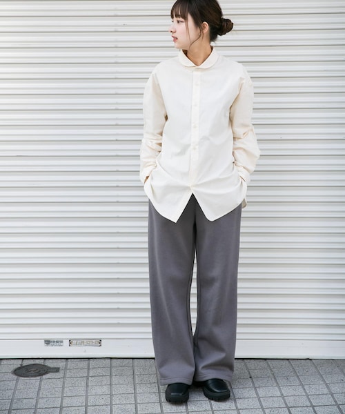 ITEMS URBANRESEARCH（アイテムズ アーバンリサーチ）の「ブロード ラウンドカラーシャツ（シャツ/ブラウス・メンズ・SAX/IVO/PPL/LIME GREEN・M/L）」の8枚目の写真