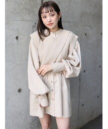 MURUA | Ｖネックベストレイヤードミニワンピース【セットアイテム】(ワンピース)