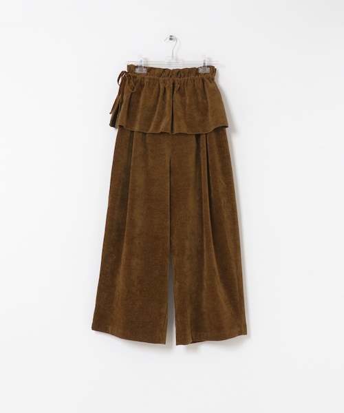 LAATO（ラート）の「wrinkle velor wide pants（その他パンツ・レディース・クリーム/キャラメル/シャドウ・FREE）」の2枚目の写真