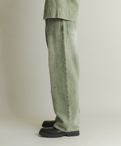 SENSE OF PLACE by URBAN RESEARCH（センスオブプレイスバイアーバンリサーチ）の「ツイストデニムワイドパンツ（デニムパンツ・メンズ・GREEN/L.INDIGO・M/L）」の15枚目の写真