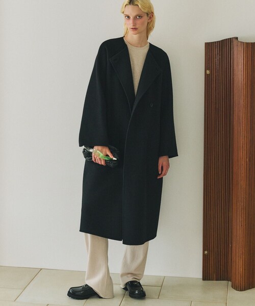 ROPE'（ロペ）の「【一部店舗限定】【REALM（レルム）】DOUBLE-FACED LONG COAT｜ロングコート（その他アウター・レディース・ブラック/チャコール・36/38）」の18枚目の写真