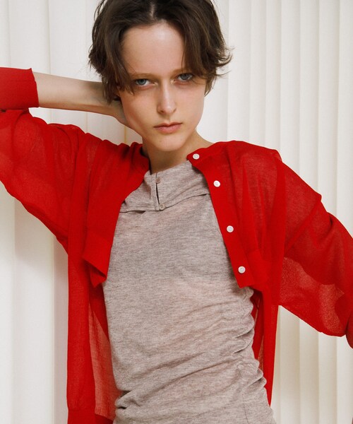 LAATO（ラート）の「sheer cardigan（カーディガン/ボレロ・レディース・リップ/ラクダ・Free）」の16枚目の写真