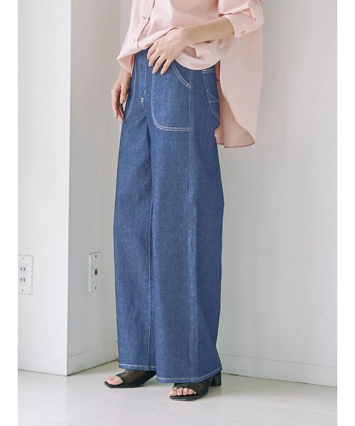 TONAL(トーナル)の「【SOMETHING】LISA LACE UP WIDE(デニムパンツ・レディース・インディゴ/ネイビー・S/M/XS)」の22枚目の写真