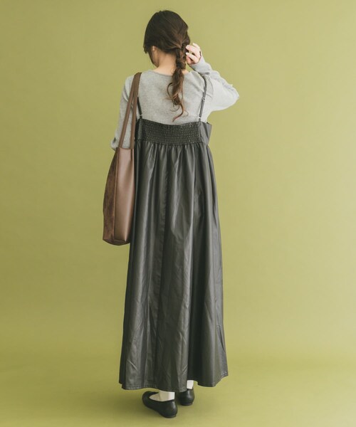 ITEMS URBANRESEARCH(アイテムズ アーバンリサーチ)の「インナーセットキャミワンピース(ワンピース・レディース・GRY×BLK/BEG×BRN/BRN×BLK・FREE)」の9枚目の写真