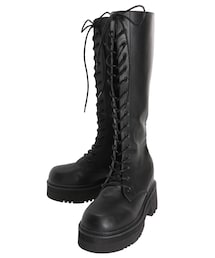 EMODA | ラウンドレースアップブーツ(ブーツ)