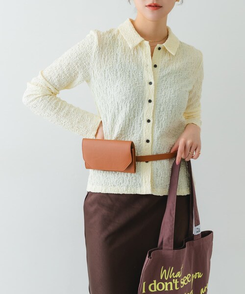 RODE SKO（ロデスコ）の「『MADE IN JAPAN』 ウエストポーチベルトバッグ（ボディバッグ/ウエストポーチ・レディース・BLACK/CAMEL/OFF・One）」の4枚目の写真