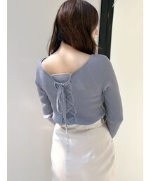 MERCURYDUO | バックレースアップニット(ニット/セーター)