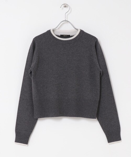 URBAN RESEARCH ROSSO（アーバンリサーチロッソ）の「カシミヤ混バイカラーコンパクトニット（ニット/セーター・レディース・OFF×ORG/GRAY×OFF/RED×OFF/NAVY×SAX・Free）」の20枚目の写真