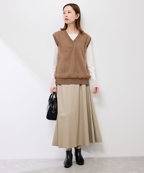 ROPE' PICNIC(ロペピクニック)の「チュールドッキングベスト(ベスト・レディース・ブラック/グレー/ブラウン・F)」の18枚目の写真