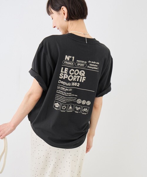 ROPE' PICNIC(ロペピクニック)の「【le coq sportif/ルコックスポルティフ】バックプリント半袖Tシャツ(Tシャツ/カットソー・レディース・ブラック/ホワイト/イエロー・M)」の8枚目の写真