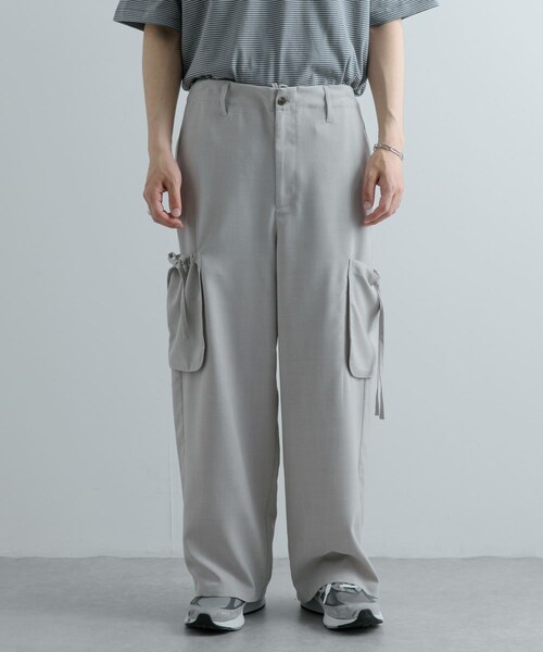 SENSE OF PLACE by URBAN RESEARCH(センスオブプレイスバイアーバンリサーチ)の「『セットアップ対応』 リネンライクサイドポケットワイドパンツ(その他パンツ・メンズ・GREIGE/BLUE・M/L)」の15枚目の写真