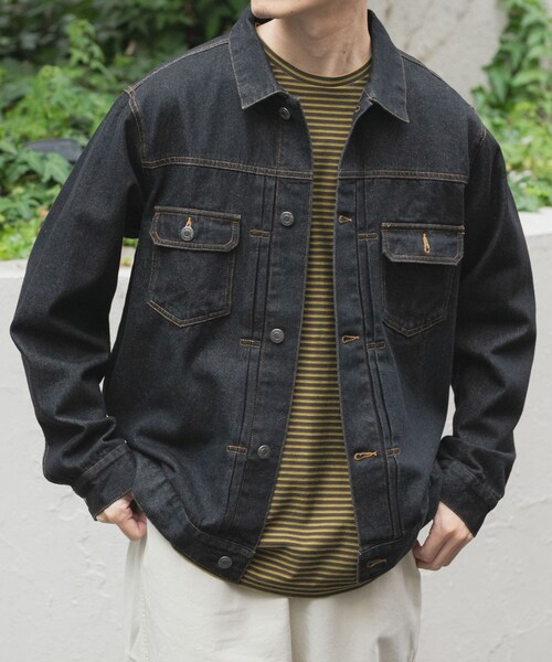 ITEMS URBANRESEARCH（アイテムズ アーバンリサーチ）の「DENIM JACKET TYPE 2nd（デニムジャケット・メンズ・BLK/IDG BLU/BLU・M/L）」の14枚目の写真