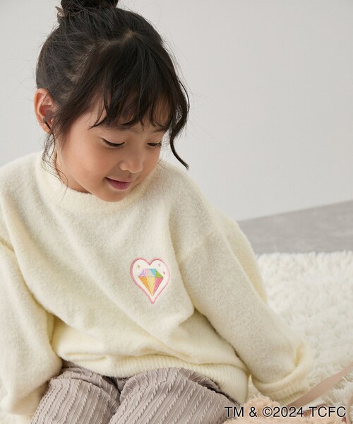 ROPE' PICNIC(ロペピクニック)の「【Care Bears(ケアベア)×ROPE' PICNIC】【KIDS】アソート刺繍ニットプルオーバー(ニット/セーター・キッズ・キナリ/キナリ系/ブラウン/サックス/ピンク・L/M/S)」の2枚目の写真