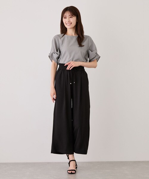 Jayro(ジャイロ)の「リネンライクリラックスパンツ(その他パンツ・レディース・ブラック/オフホワイト/ダークブラウン/ブルー・F)」の10枚目の写真