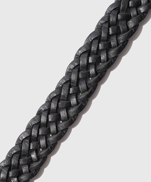 ADAM ET ROPE'（アダムエロペ）の「【URU/ウル】LEATHER MESH BELT（ベルト・メンズ・ブラック・F）」の6枚目の写真