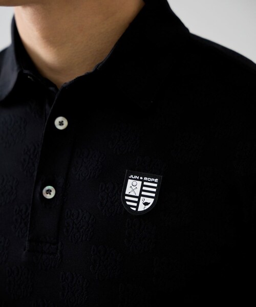 ロゴジャガードジャージー半袖シャツ/UV・吸水