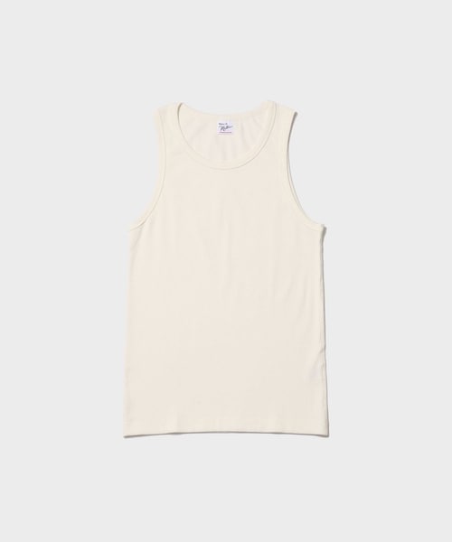 ADAM ET ROPE'（アダムエロペ）の「《別注》【Miller/ミラー】RIB TANKTOP（タンクトップ・メンズ・ブラック/ホワイト・L/M）」の3枚目の写真