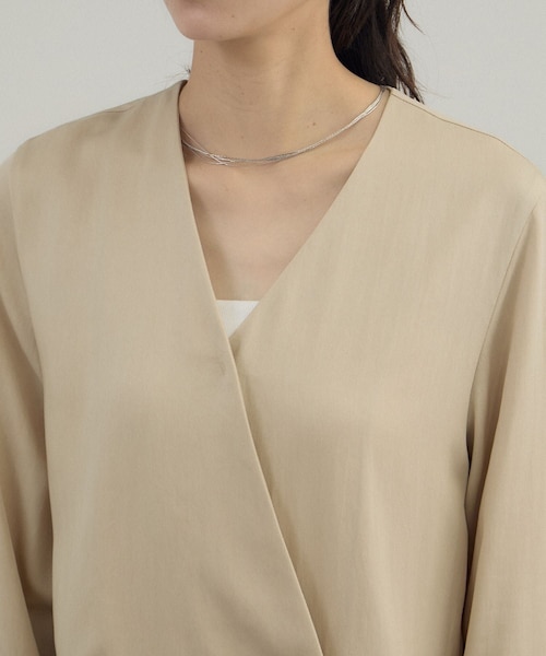 ADAM ET ROPE'（アダムエロペ）の「フロントクロスオールインワン（サロペット/オーバーオール・レディース・ブラック/ベージュ・F）」の17枚目の写真