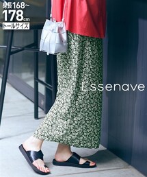 slattgir | 高身長　小花柄ロングスカート（トールサイズ）Essenave(スカート)
