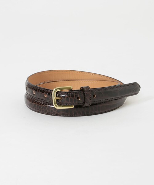 URBAN RESEARCH（アーバンリサーチ）の「Scye　Press Croco Dress Belt（ベルト・メンズ・ダークブラウン/クロ・M）」の2枚目の写真