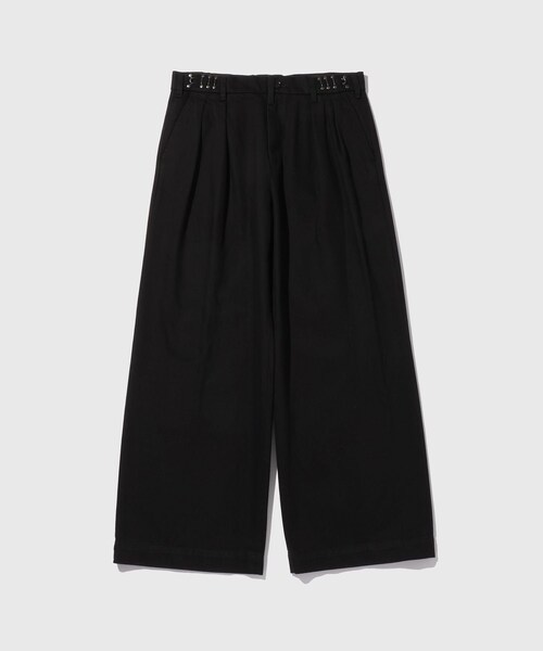 ADAM ET ROPE'（アダムエロペ）の「【DAIRIKU/ダイリク】Wide Two Tuck Chino Pants（チノパンツ・メンズ・ブラック・M/S）」の3枚目の写真