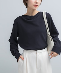 URBAN RESEARCH ROSSO WOMEN | トリアセテート混ドレープネックブラウス(シャツ/ブラウス)