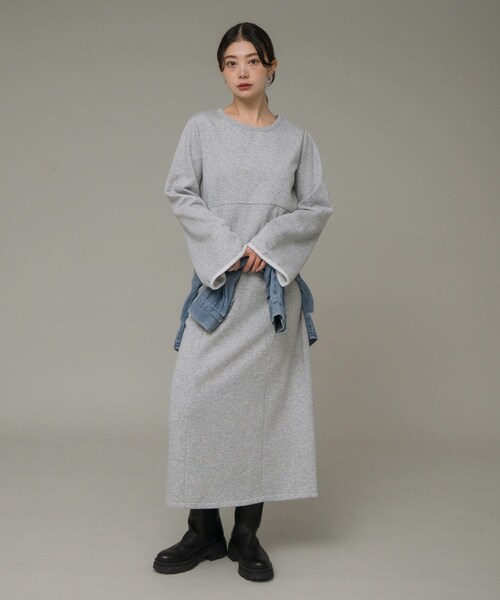 URBAN RESEARCH Sonny Label（アーバンリサーチサニーレーベル）の「リラクシースウェットドレスワンピース（ワンピース・レディース・チャコール/グレー/ブラウン・FREE）」の20枚目の写真