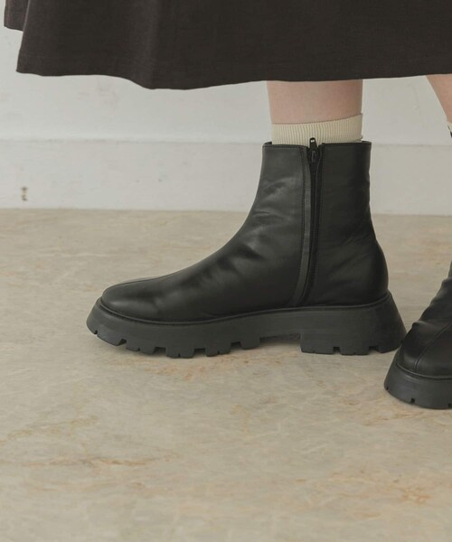 RODE SKO（ロデスコ）の「4センチオーバーソールブーツ（ブーツ・レディース・GYSH-BROWN/BLACK・36/37/38）」の6枚目の写真