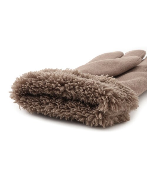 VIS（ビス）の「スマホタッチ刺繍付きムートングローブ（手袋・レディース・ブラック/グレー/ベージュ・F）」の10枚目の写真