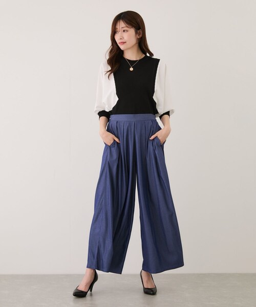 Jayro(ジャイロ)の「デニムワイドパンツ(デニムパンツ・レディース・ブラック系/ブルー・F)」の19枚目の写真
