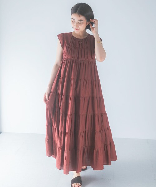 URBAN RESEARCH ROSSO（アーバンリサーチロッソ）の「インドコットンティアードワンピース（ワンピース・レディース・BLUE/BROWN/BLACK・Free）」の17枚目の写真