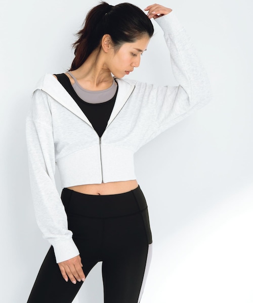 URBAN RESEARCH Sonny Label（アーバンリサーチサニーレーベル）の「SLAB　Short Zip Parka（パーカー・レディース・オフ/オートミール/杢グレー・FREE）」の2枚目の写真