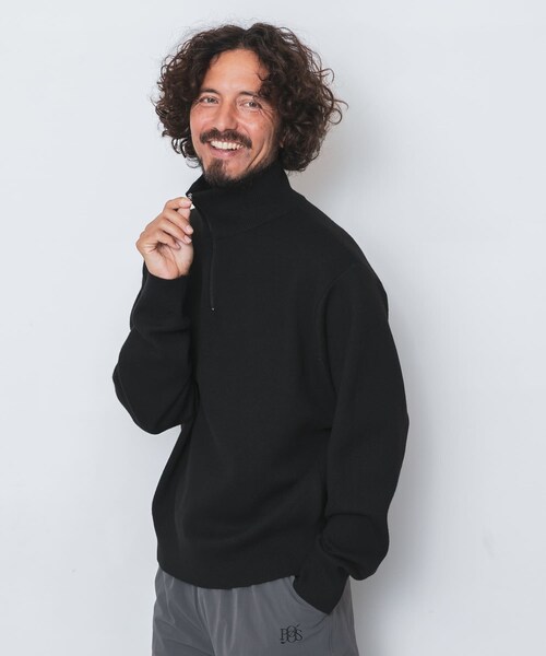 URBAN RESEARCH Sonny Label（アーバンリサーチサニーレーベル）の「OOPS　バックBIGロゴニット（ニット/セーター・メンズ・GRAY/BLACK/GREIGE・M/L/XL）」の6枚目の写真